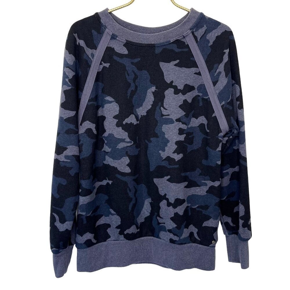 Prana Cozy Up Sweat Shirt Camo Print Ladies Size SMALL Sweater Weather